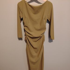 Chiara Boni Long Sleeve Tan Dress
